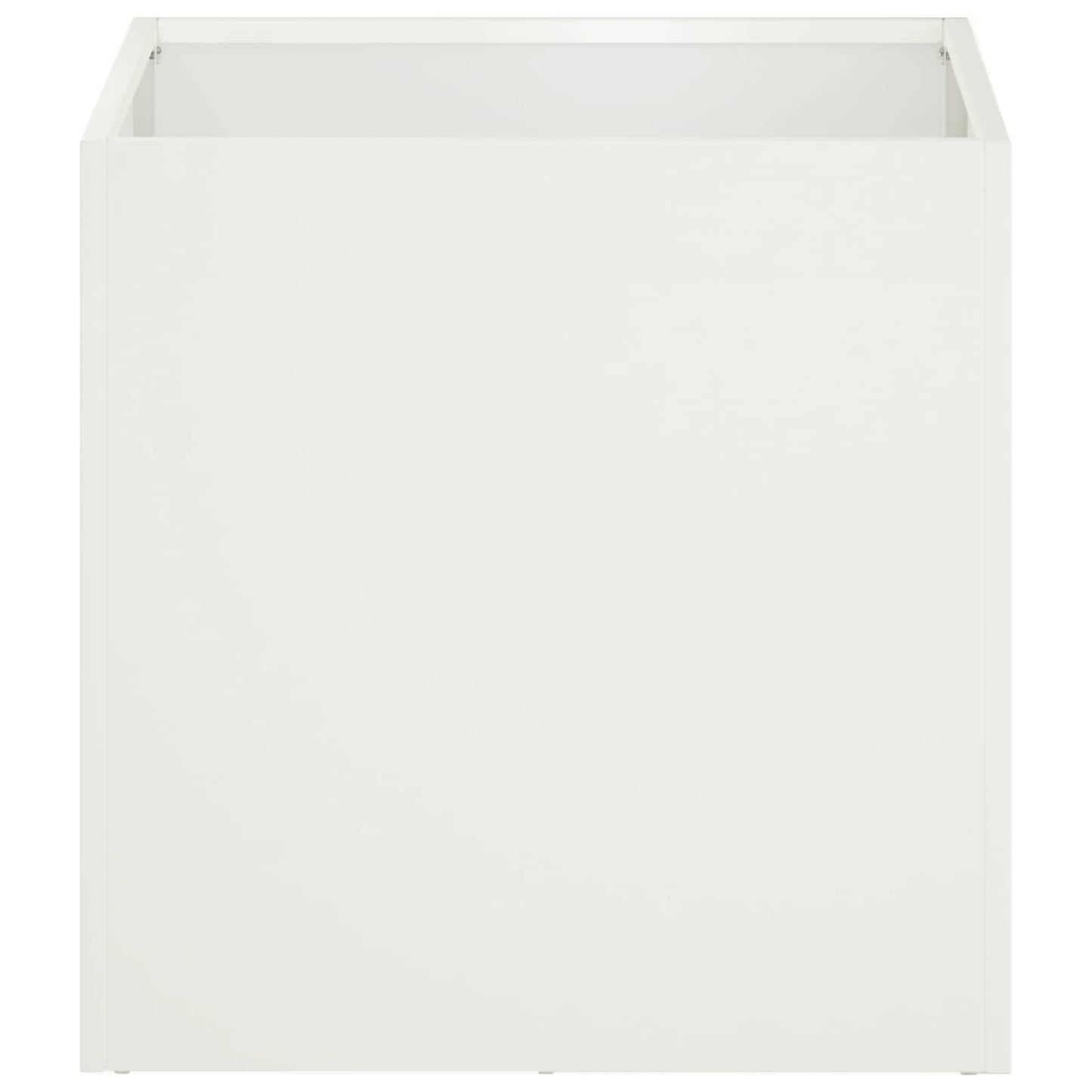 vidaXL Garden Planter 2 pcs White 45 x 45 x 45 cm Cold-rolled Steel 4