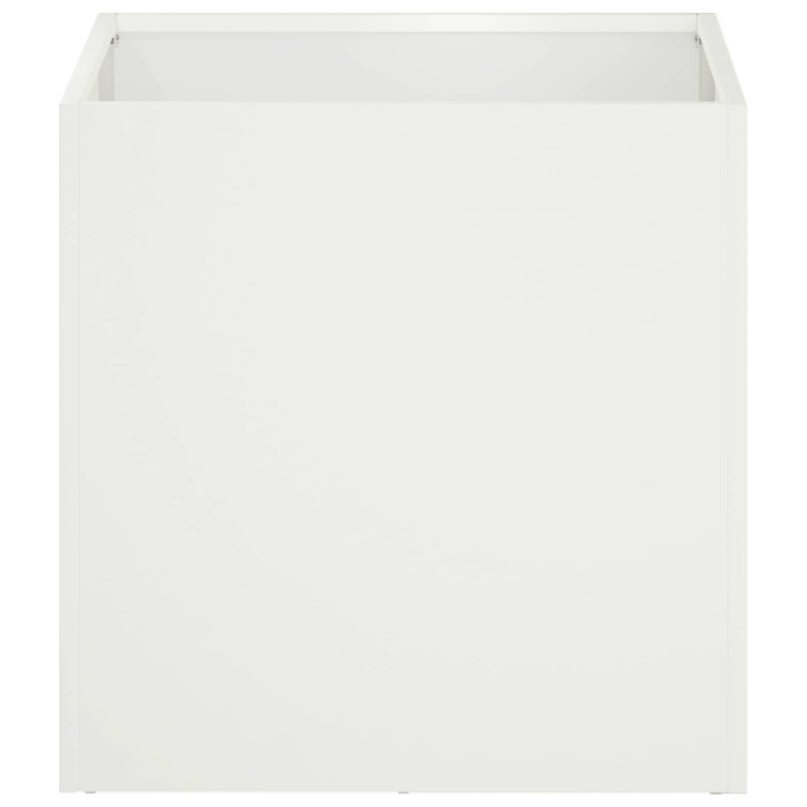 vidaXL Garden Planter 2 pcs White 45 x 45 x 45 cm Cold-rolled Steel 4