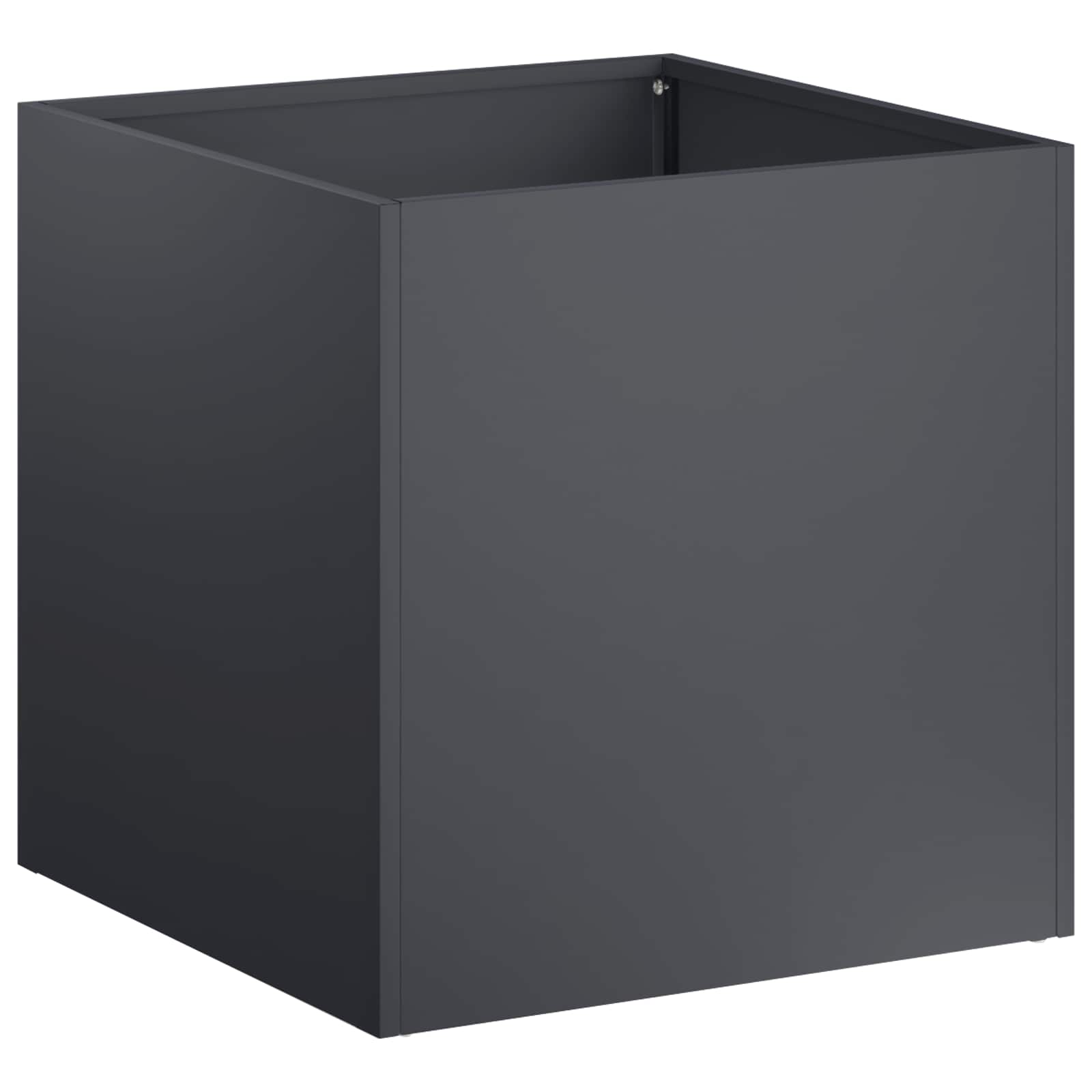 vidaXL Garden Planter 2 pcs Anthracite 45 x 45 x 45 cm 3