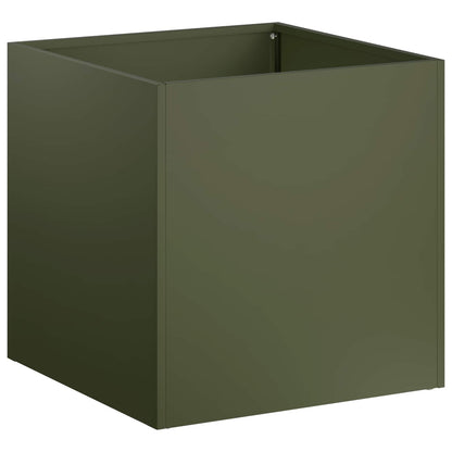 vidaXL Garden Planter 2 pcs Olive Green 45 x 45 x 45 cm 3