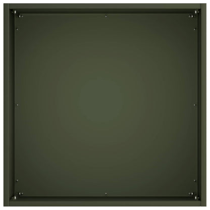 vidaXL Garden Planter 2 pcs Olive Green 45 x 45 x 45 cm 5