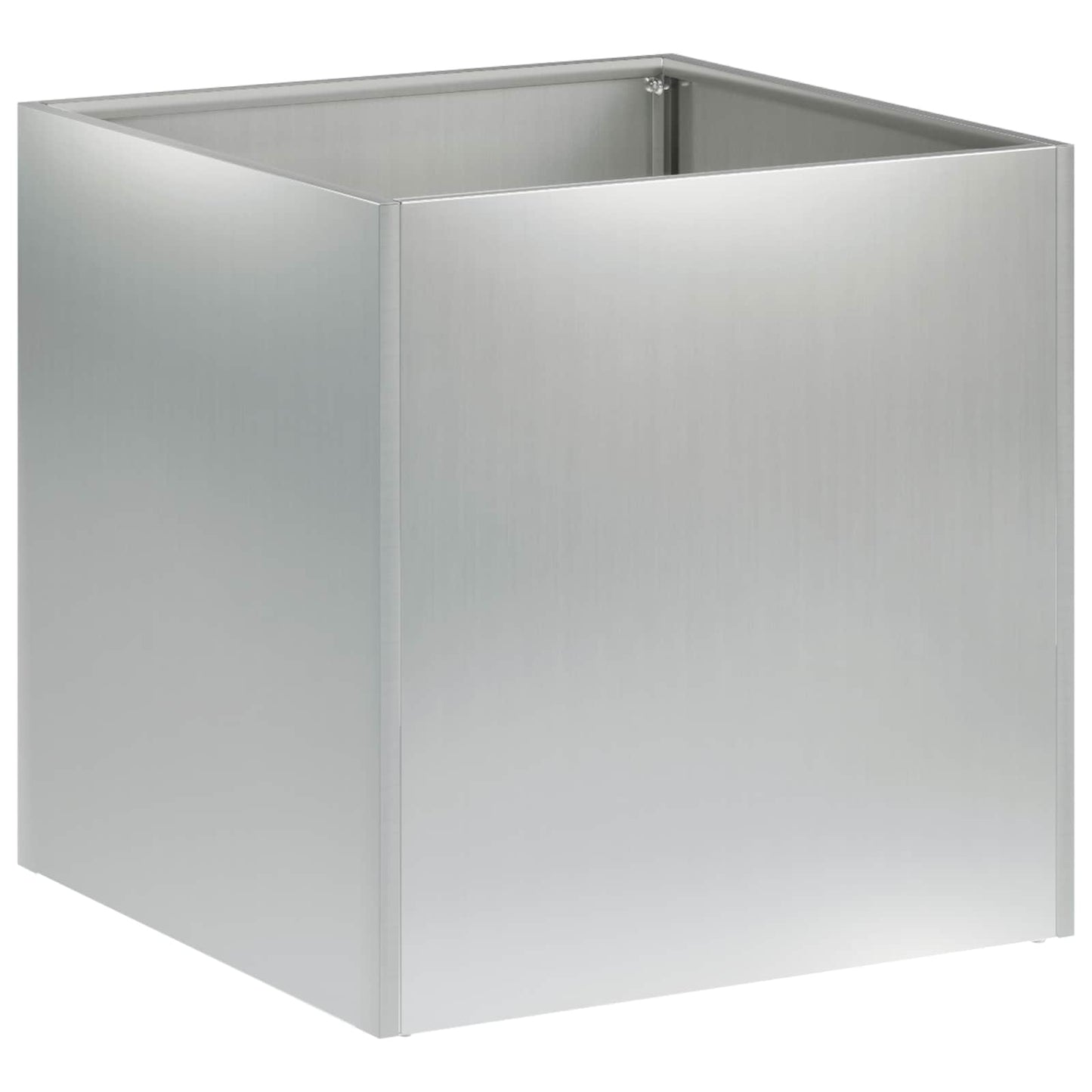 vidaXL Garden Planter 2 pcs Silver 45 x 45 x 45 cm Galvanised Steel 3