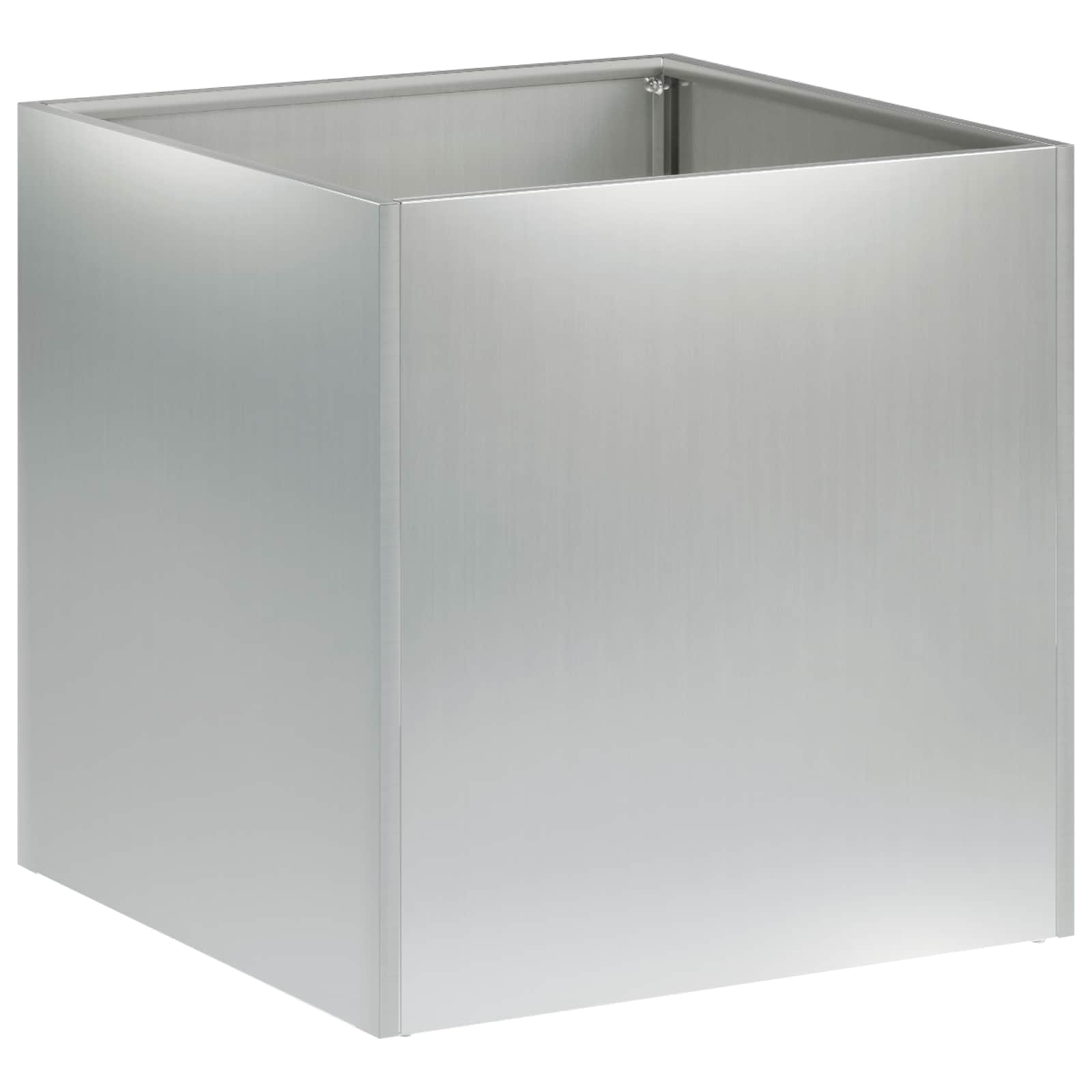 vidaXL Garden Planter 2 pcs Silver 45 x 45 x 45 cm Galvanised Steel 3