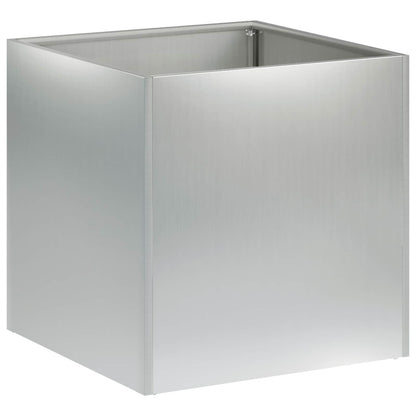vidaXL Garden Planter 2 pcs Silver 45 x 45 x 45 cm Galvanised Steel 3