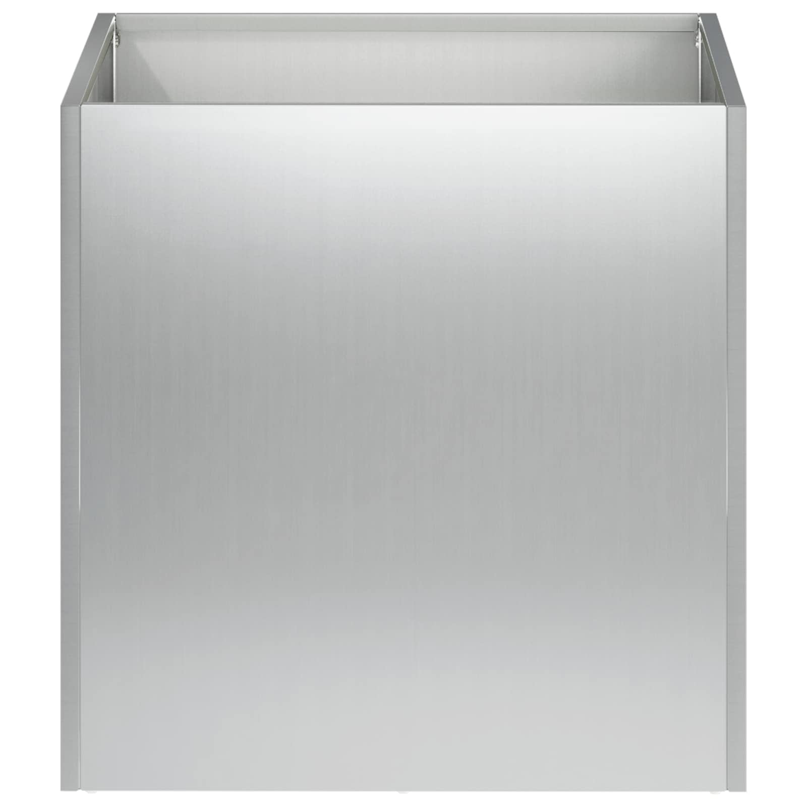 vidaXL Garden Planter 2 pcs Silver 45 x 45 x 45 cm Galvanised Steel 4