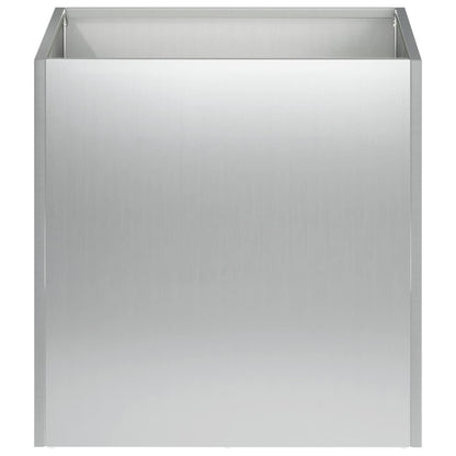 vidaXL Garden Planter 2 pcs Silver 45 x 45 x 45 cm Galvanised Steel 4