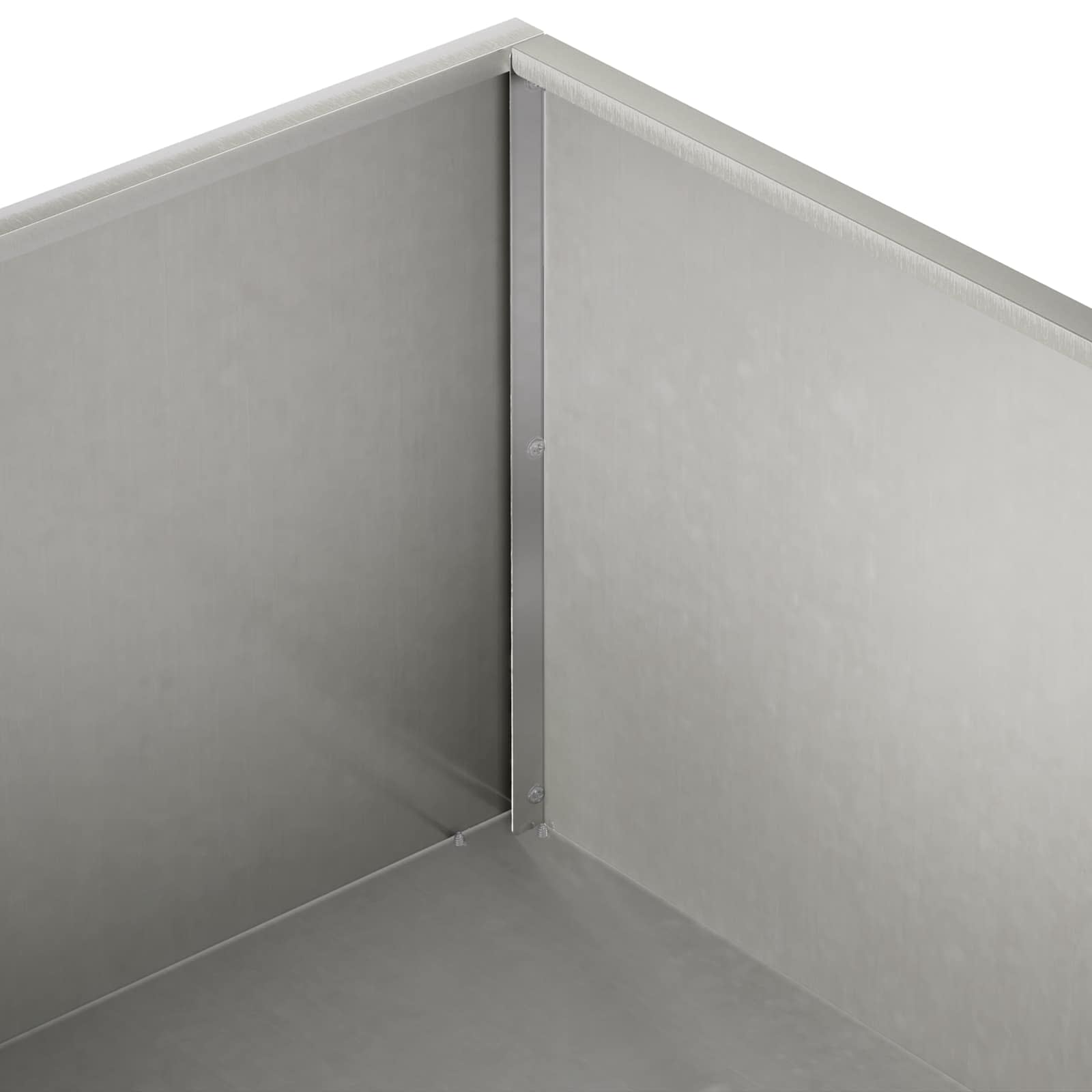 vidaXL Garden Planter Silver 40 x 40 x 20 cm Stainless Steel 5