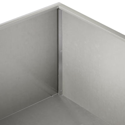 vidaXL Garden Planter Silver 40 x 40 x 20 cm Stainless Steel 5