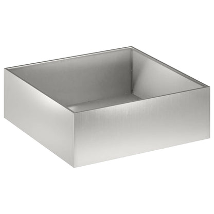 vidaXL Garden Planter Silver 40 x 40 x 20 cm Stainless Steel 2
