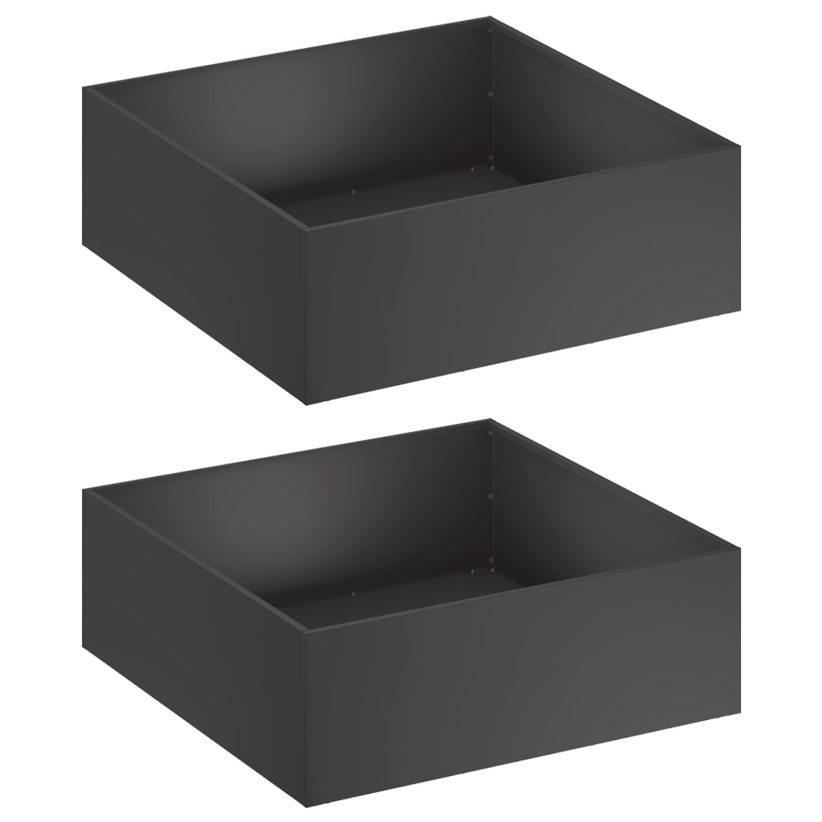 vidaXL Garden Planter 2 pcs Black 60 x 60 x 20 cm Cold-rolled Steel 2