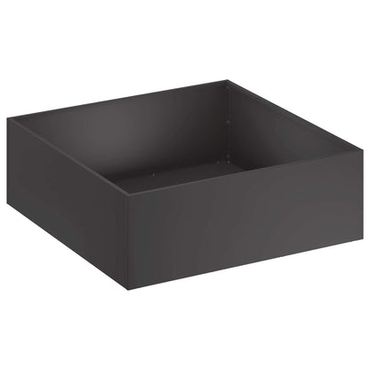 vidaXL Garden Planter 2 pcs Black 60 x 60 x 20 cm Cold-rolled Steel 3
