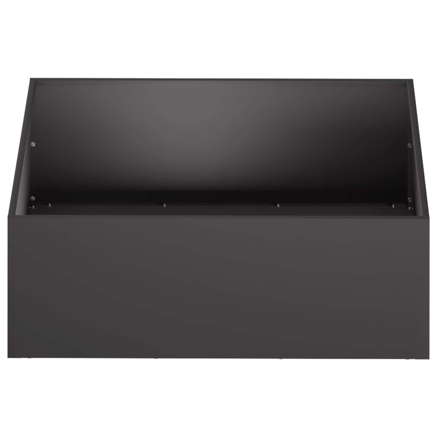 vidaXL Garden Planter 2 pcs Black 60 x 60 x 20 cm Cold-rolled Steel 4