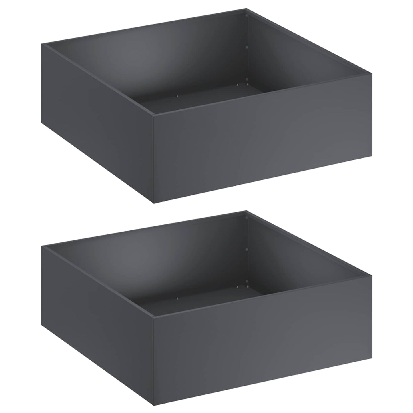 vidaXL Garden Planter 2 pcs Anthracite 60 x 60 x 20 cm 2