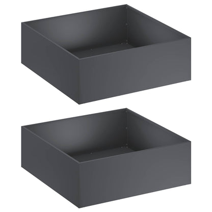 vidaXL Garden Planter 2 pcs Anthracite 60 x 60 x 20 cm 2