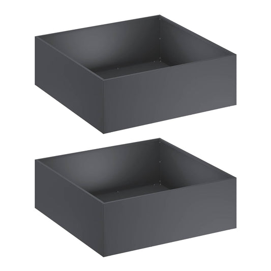 Garden Planter 2 Anthracite Depth 60 cm 20 cm