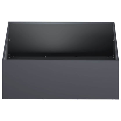 vidaXL Garden Planter 2 pcs Anthracite 60 x 60 x 20 cm 4