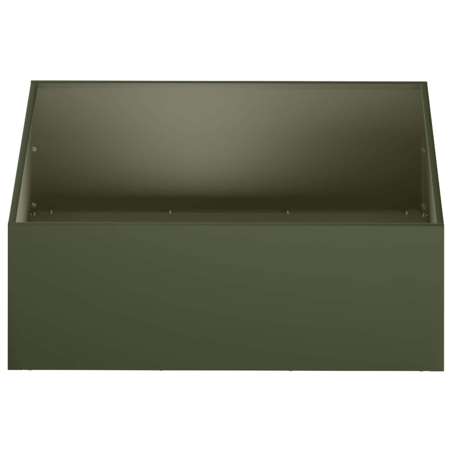 vidaXL Garden Planter Olive Green 60 x 60 x 20 cm Cold-rolled Steel 3