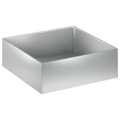 vidaXL Garden Planter 2 pcs Silver 60 x 60 x 20 cm Galvanised Steel 3