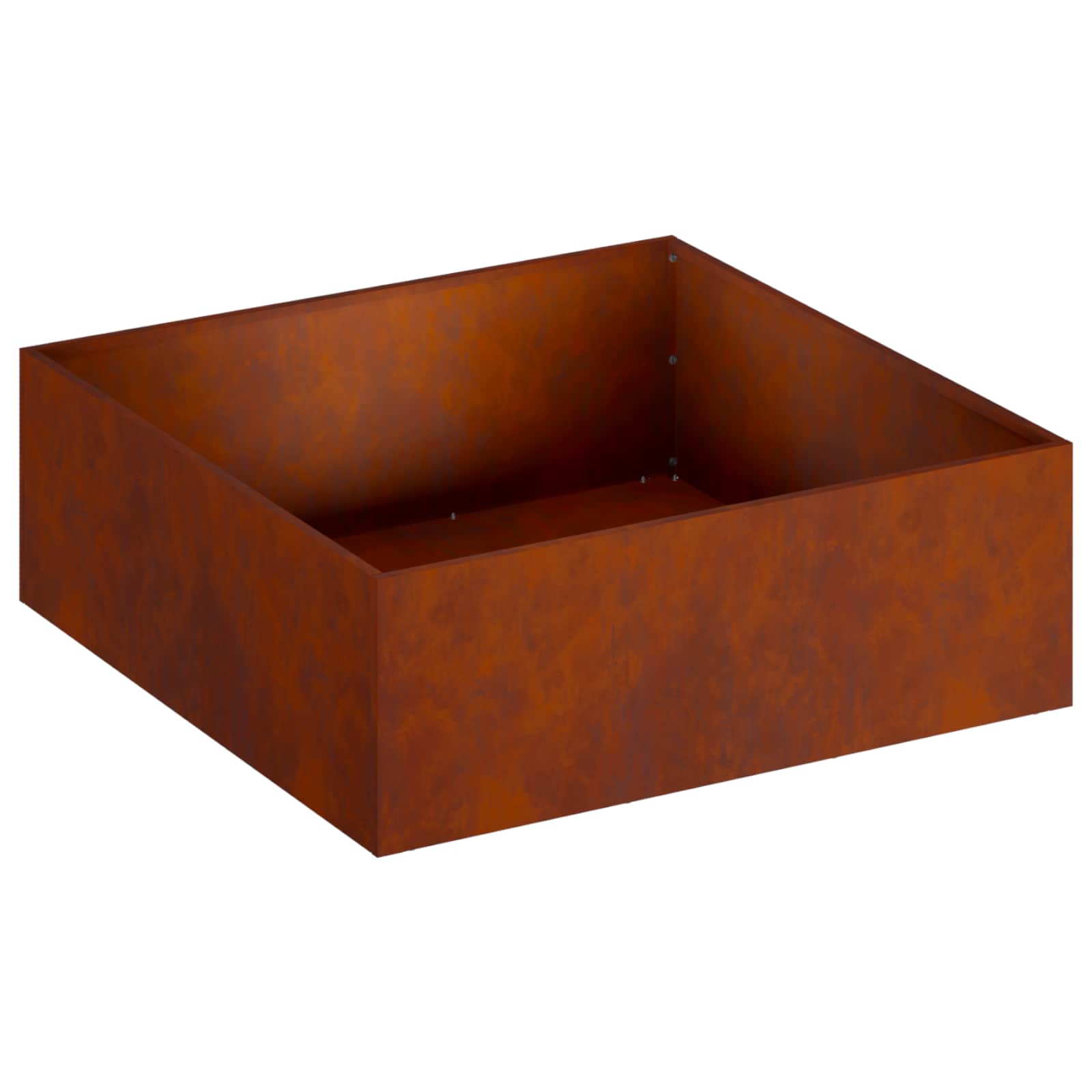 vidaXL Garden Planter 2 pcs Rusty 60 x 60 x 20 cm Weathering Steel 4