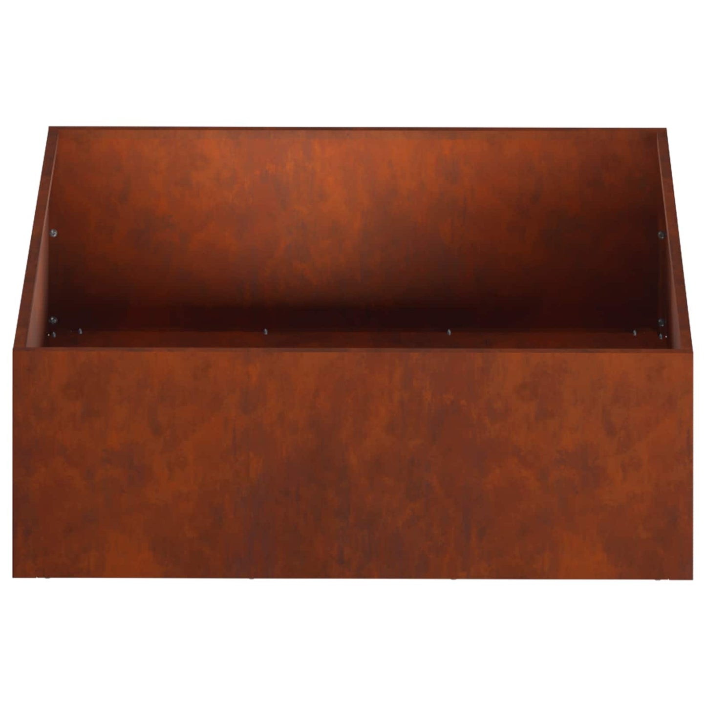 vidaXL Garden Planter 2 pcs Rusty 60 x 60 x 20 cm Weathering Steel 5