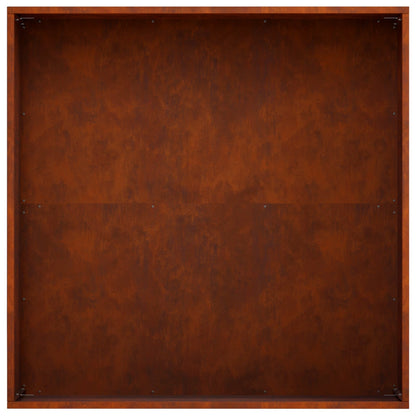 vidaXL Garden Planter 2 pcs Rusty 60 x 60 x 20 cm Weathering Steel 6