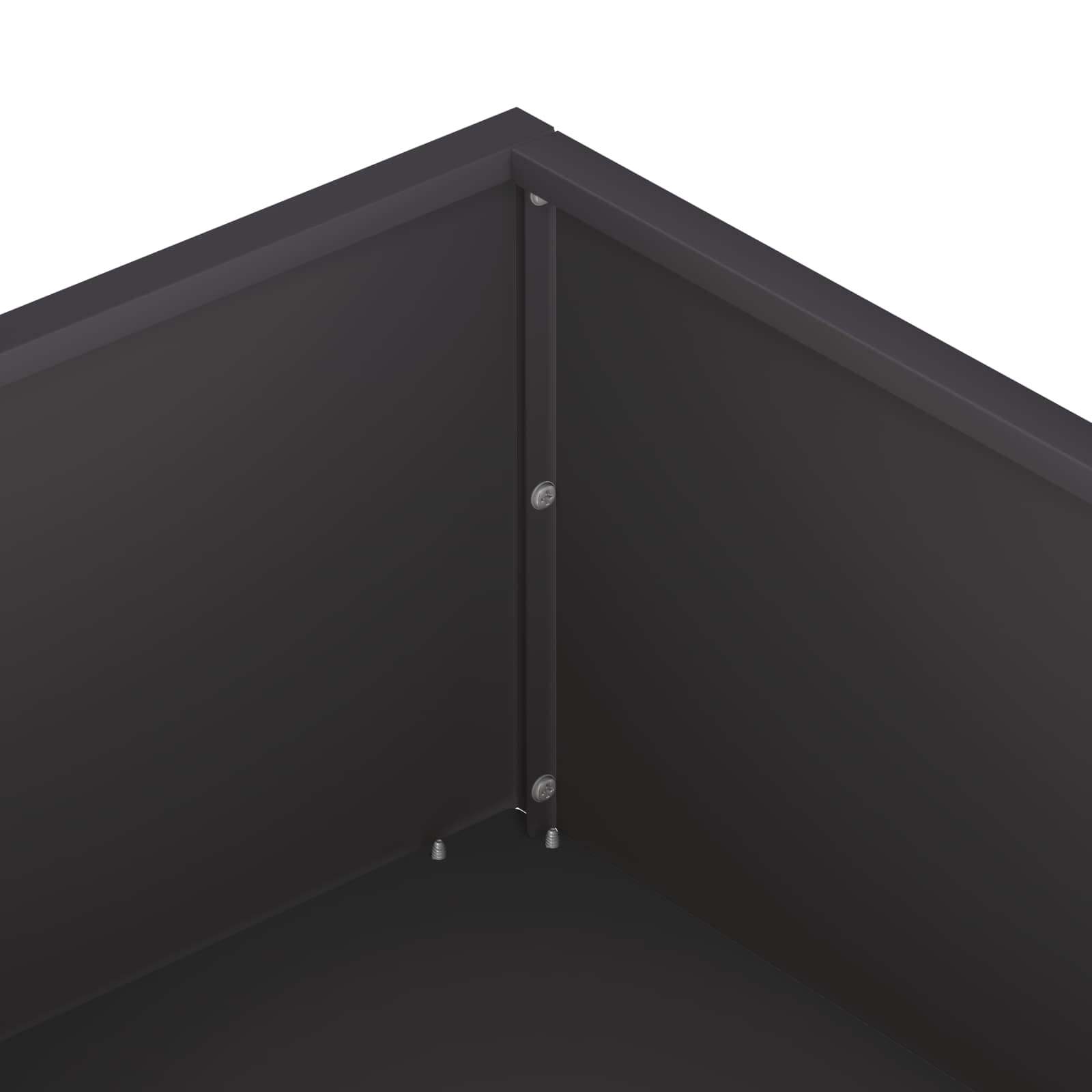 vidaXL Garden Planter Black 80 x 80 x 20 cm Cold-rolled Steel 5