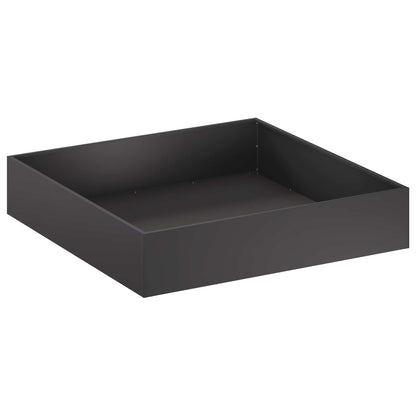 vidaXL Garden Planter Black 80 x 80 x 20 cm Cold-rolled Steel 2