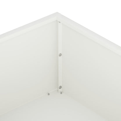 vidaXL Garden Planter White 80 x 80 x 20 cm Cold-rolled Steel 5