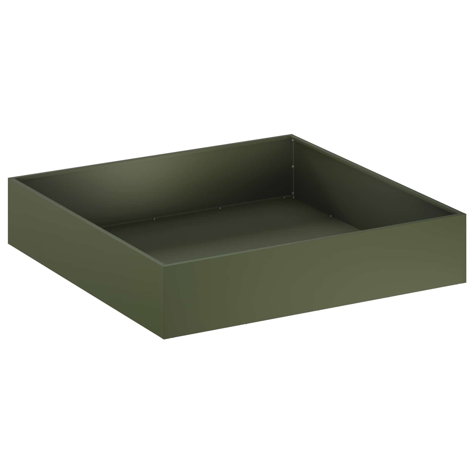 vidaXL Garden Planter Olive Green 80 x 80 x 20 cm Cold-rolled Steel 2