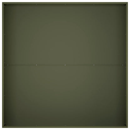 vidaXL Garden Planter Olive Green 80 x 80 x 20 cm Cold-rolled Steel 4