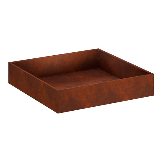 Garden Planter Rusty Weathering Steel Height 20 cm 80 cm 80 cm
