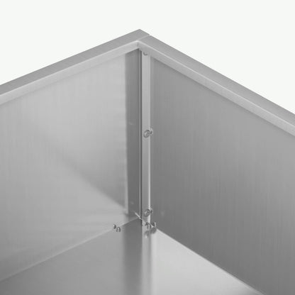 vidaXL Garden Planter Silver 100 x 100 x 20 cm Galvanised Steel 5