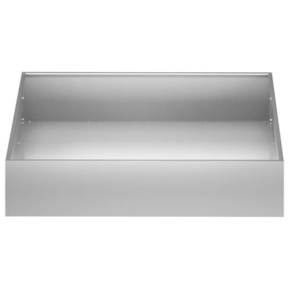 vidaXL Garden Planter Silver 100 x 100 x 20 cm Galvanised Steel 3
