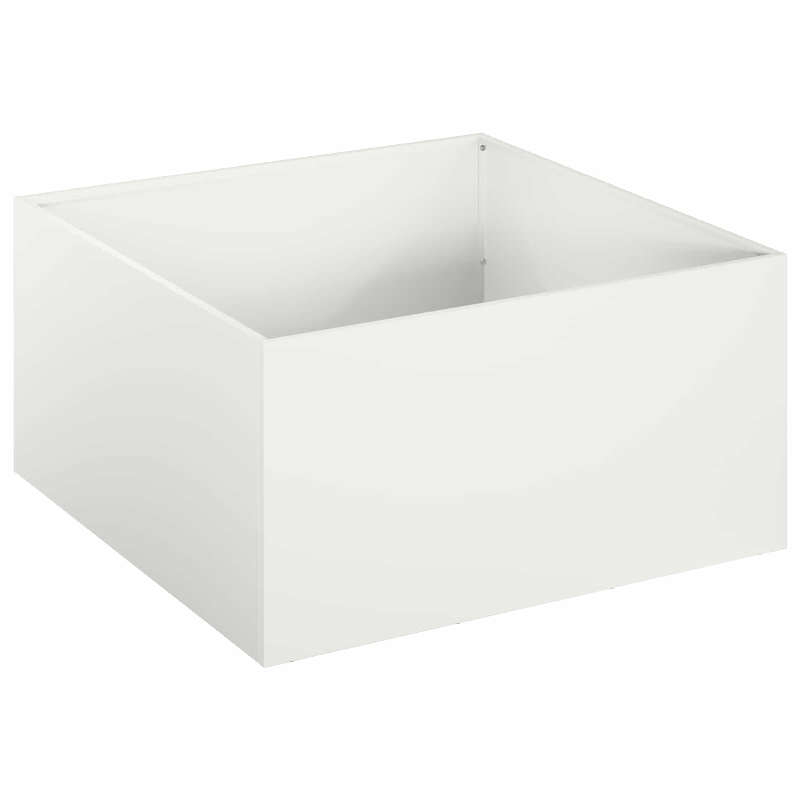 vidaXL Garden Planter 2 pcs White 40 x 40 x 30 cm Cold-rolled Steel 3
