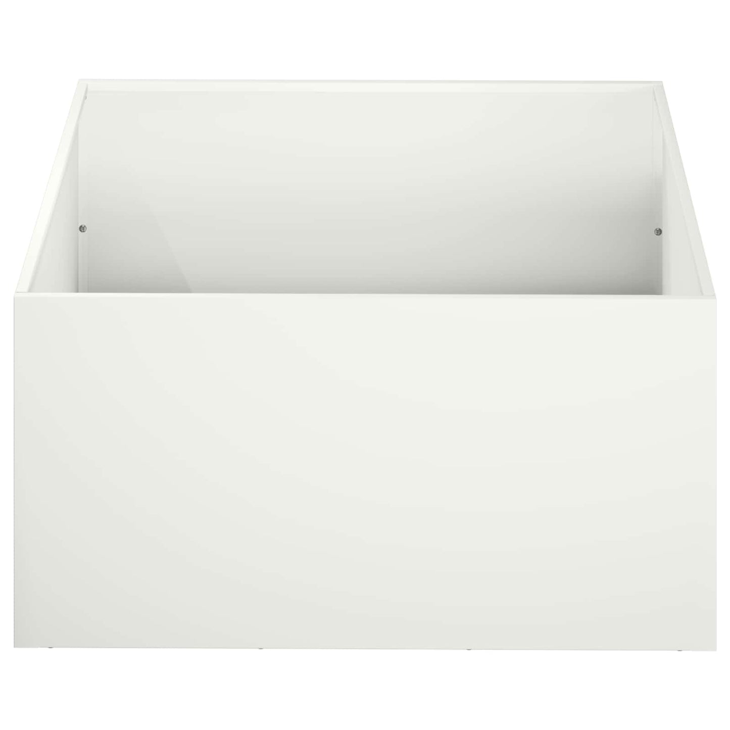 vidaXL Garden Planter 2 pcs White 40 x 40 x 30 cm Cold-rolled Steel 4