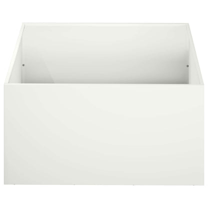 vidaXL Garden Planter 2 pcs White 40 x 40 x 30 cm Cold-rolled Steel 4
