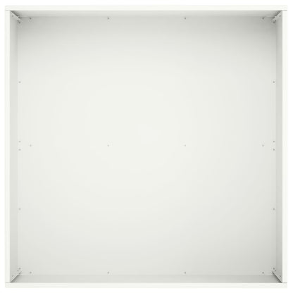 vidaXL Garden Planter 2 pcs White 40 x 40 x 30 cm Cold-rolled Steel 5