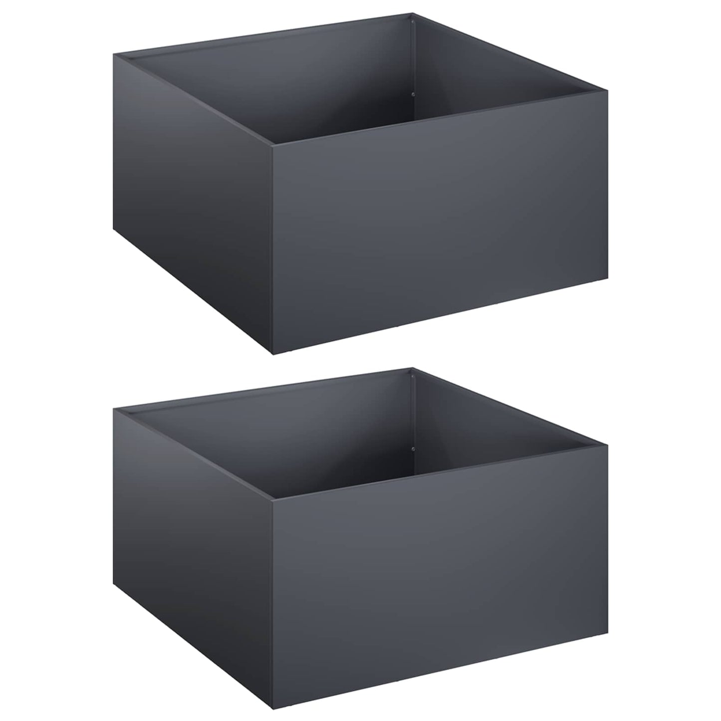 vidaXL Garden Planter 2 pcs Anthracite 40 x 40 x 30 cm 2