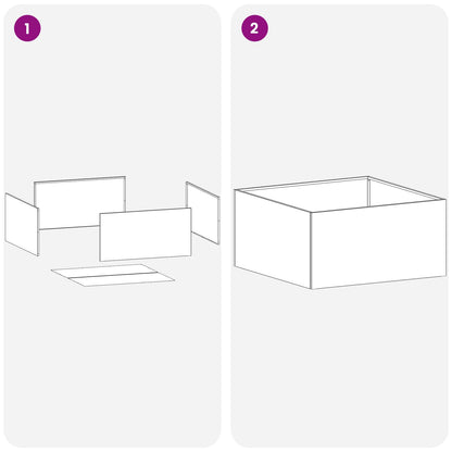 vidaXL Garden Planter Silver 40 x 40 x 30 cm Stainless Steel 6