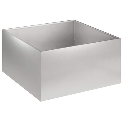 vidaXL Garden Planter Silver 40 x 40 x 30 cm Stainless Steel 2