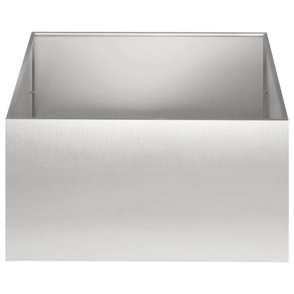 vidaXL Garden Planter Silver 40 x 40 x 30 cm Stainless Steel 3