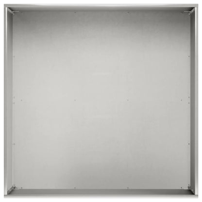 vidaXL Garden Planter Silver 40 x 40 x 30 cm Stainless Steel 4