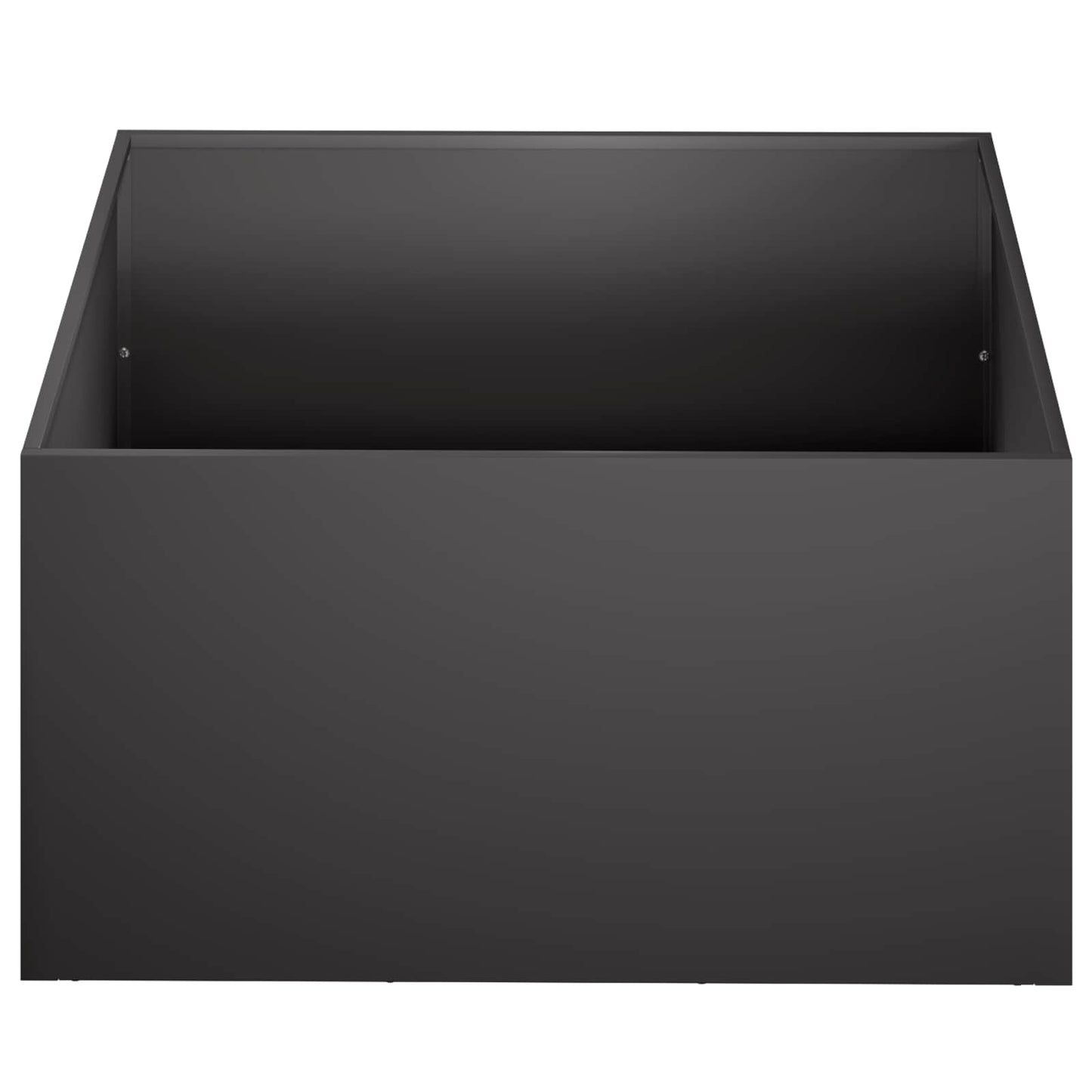 vidaXL Garden Planter 2 pcs Black 60 x 60 x 30 cm Cold-rolled Steel 4