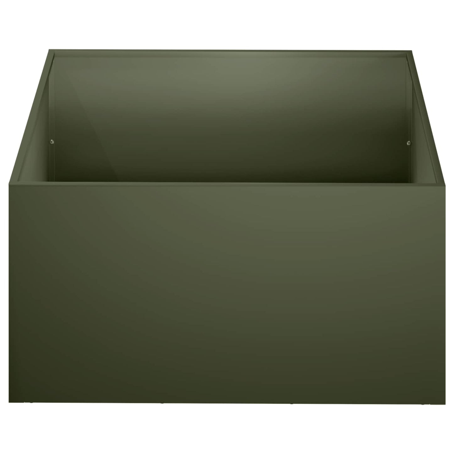 vidaXL Garden Planter Olive Green 60 x 60 x 30 cm Cold-rolled Steel 3