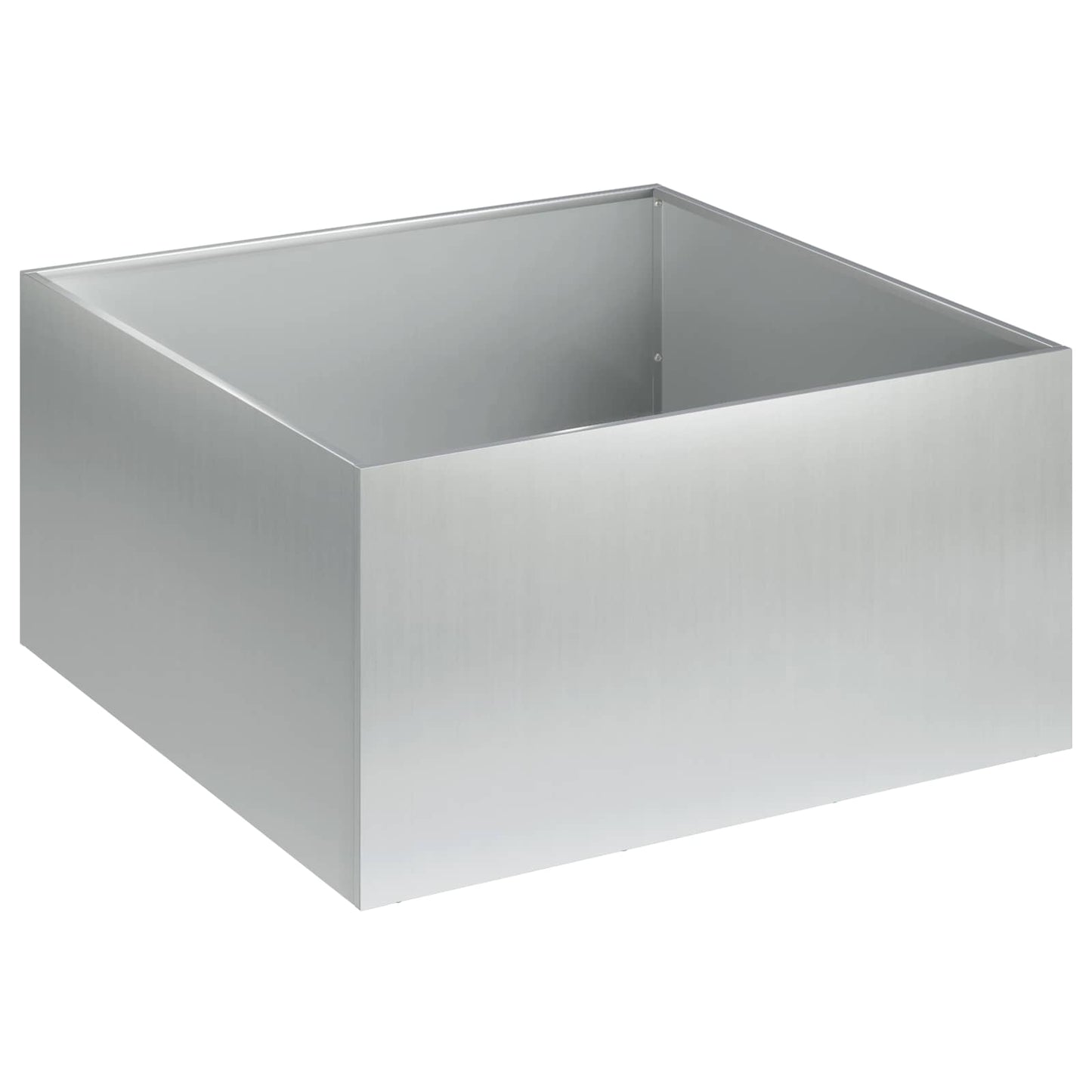 vidaXL Garden Planter 2 pcs Silver 60 x 60 x 30 cm Galvanised Steel 3