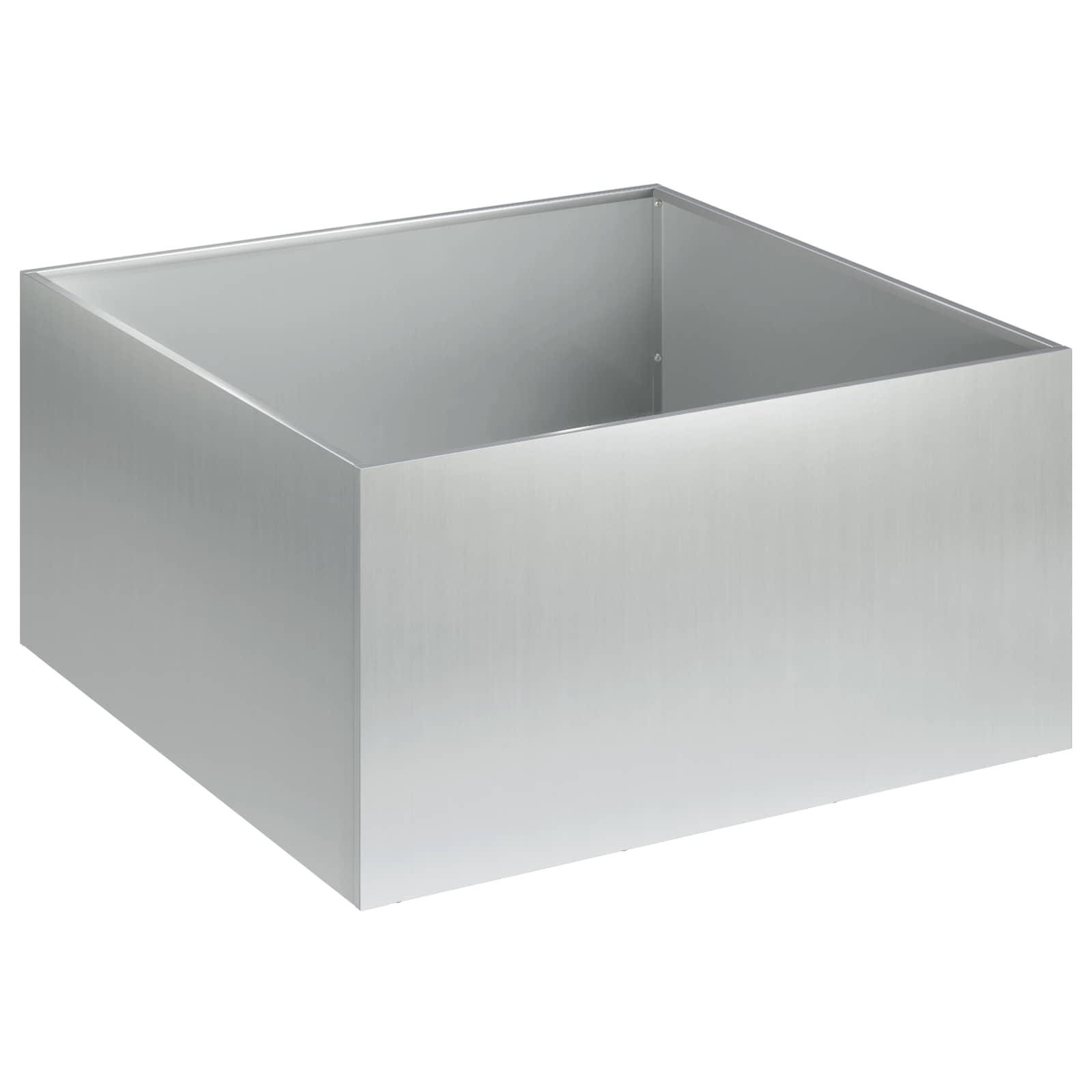 vidaXL Garden Planter 2 pcs Silver 60 x 60 x 30 cm Galvanised Steel 3