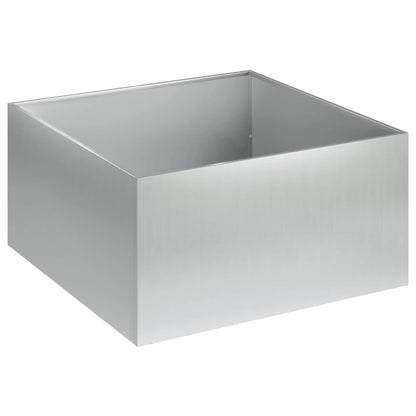 vidaXL Garden Planter 2 pcs Silver 60 x 60 x 30 cm Galvanised Steel 3