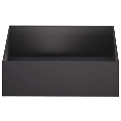 vidaXL Garden Planter Black 80 x 80 x 30 cm Cold-rolled Steel 3