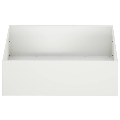 vidaXL Garden Planter White 80 x 80 x 30 cm Cold-rolled Steel 3