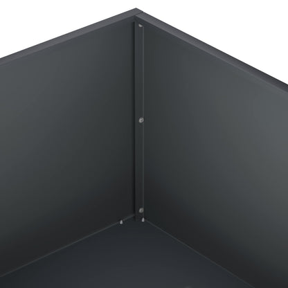 vidaXL Garden Planter Anthracite 80 x 80 x 30 cm Cold-rolled Steel 5